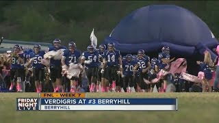 Verdigris Cardinals vs Berryhill Chiefs Oklahoma High School Football Friday [upl. by Ahtar]