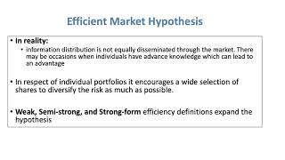 5 Efficient Market Hypothesis 2 [upl. by Winfrid]