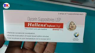 Hallens Infant 1g Suppositories  Glycerine Suppositories  Hallens Infant Suppositories Use Benefit [upl. by Noremmac]