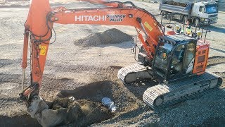 Hitachi ZAXIS 225US LCN with Trimble GPS [upl. by Ravo4]