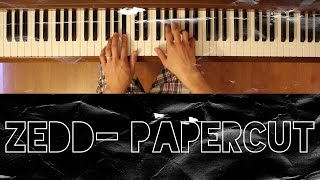 Papercut Zedd Intermediate Piano Tutorial [upl. by Letitia]