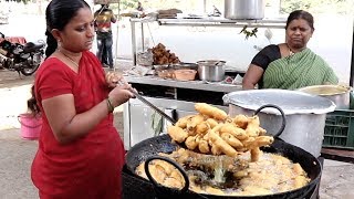 Best Hyderabad STREET FOOD Ever  Indian Popular Street Food  Mirchi Bajji Recipe  Telugu Adda [upl. by Laraine228]