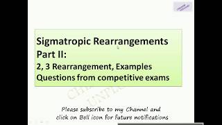 Sigmatropic Rearrangements Part II 2 3 Rearrangement Examples Questions from competitive exams [upl. by Skvorak]