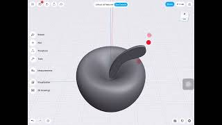 How to create 3d apple in Shapr 3d  shapr3d  cad [upl. by Isoais805]