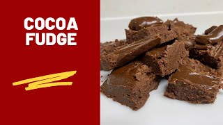 Classic Delicious Chocolate Cocoa Powder Fudge using EVAPORATED milk [upl. by Berman]