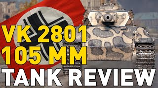 Vk 2801 105 mm  Tank Review  World of Tanks [upl. by Aihpled]