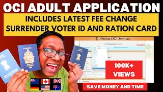 How to apply for OCI surrender Voter ID and Ration Card [upl. by Anec]