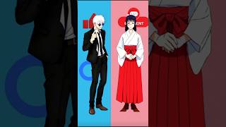 jujutsu kaisen boys vs girls singing challenge anime shorts [upl. by Ainoval]