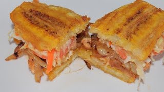 Haitian Style Plantain Sandwich Recipe [upl. by Hurlee474]