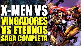 VINGADORES VS XMEN VS ETERNOS DIA DE JULGAMENTO HISTÓRIA COMPLETA [upl. by Modestine]