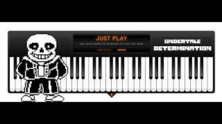 Undertale OST 011  Determination Virtual Piano Sheets [upl. by Aeet412]