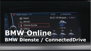 BMW Online Dienste ConnectedDrive CIC Menü Überblick E90 E91 E92 E93 [upl. by Coulombe]