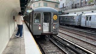 BMT Brighton Line B Express amp Q Local Train Action  Cortelyou Road R46 R68 R68A [upl. by Baptlsta]