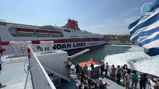 Minoan Lines Santorini Palace departing Heraklion  ferry from Crete to Athens Greece Part 112 [upl. by Moffit]