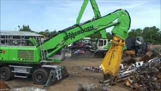 SENNEBOGEN  Scrap Handler Demolition Material Handler 830 ESeries VarioTool in Wales [upl. by Nwadrebma325]