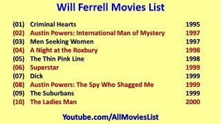 Will Ferrell Movies List [upl. by Rausch529]