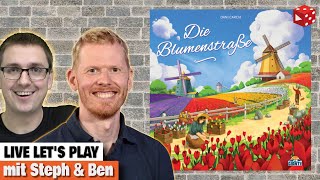 SPIEL 24 Neuheit Die Blumenstraße  Live Lets Play mit Steph Vinzenz amp Ben [upl. by Neelrac]