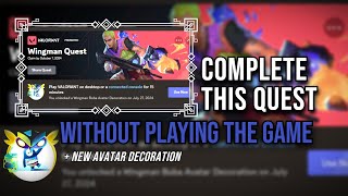 Complete The VALORANT Wingman Discord Quest WITHOUT Playing The Game  New FREE Avatar Decoration [upl. by Lucania]