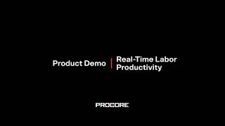 Real Time Labor Productivity Demo Procore Groundbreak 2020 Breakout [upl. by Brodsky]