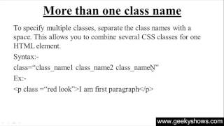 187 Class Attribute in HTML Hindi [upl. by Raf526]