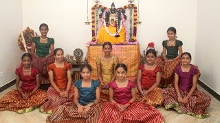 Ayigiri Nandini  Navadurgas singing Mahishasura Marddini Sthothram  Vande Guru Paramparaam [upl. by Analaj]