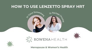 How to use Lenzetto spray HRT [upl. by Eilasor406]