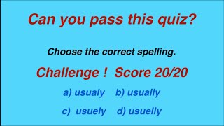 English spelling Quiz  Commonly misspelled words in English  1 [upl. by Pollux280]