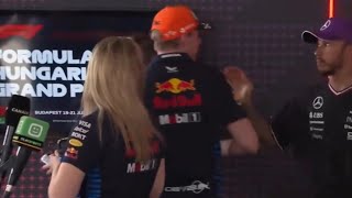 Lewis Hamilton shows true colours during exchange with Max Verstappen after Hungary crash [upl. by Luahs]