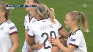 Frauenfussball EM 2017 Qualifikation Deutschland Türkei 1 Halbzeit [upl. by Schulz]