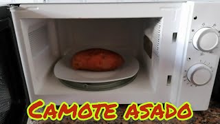 Camote o boniato asado en microondas exquisito [upl. by Eetsud842]