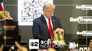 Former President Trump attends Sneaker Con following civil fraud case decision [upl. by Maurilia916]