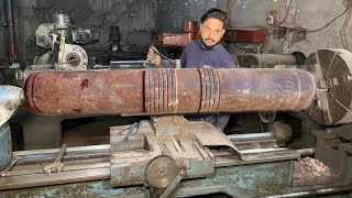 Manufacturing Hammer Hydraulic Rock Breaker Piston NPK10XB from old Susan XB81 Piston Scrap [upl. by Sclar]