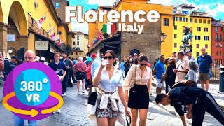 Florence Italy 🇮🇹  VR 360° 4K Immersive Walking Tour [upl. by Lipson671]