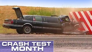 Crash Test Month Stretch Limousine Crash [upl. by Mavra]