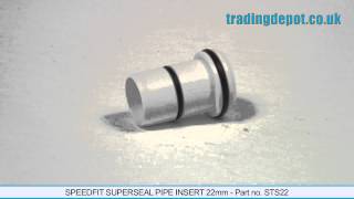 TRADING DEPOT Speedfit Superseal Pipe Insert 22mm  Part no STS22 [upl. by Weed]