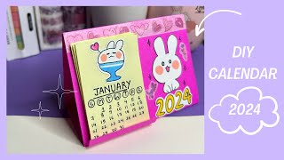 Cute Calendar 2024  DIY Bunny calendar [upl. by Kesia]