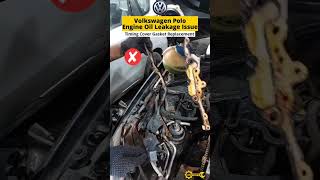 Volkswagen Polo engine oil leakage problem  Timing cover dismantled  Oil leakage repair  Motofyx [upl. by Alleuqahs]