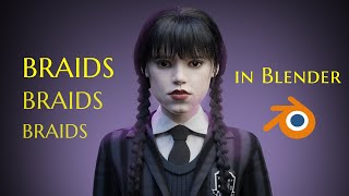 Make Custom Braids Hair in Blender [upl. by Orford]