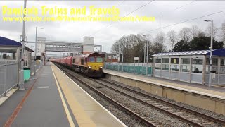 Midland Main Line Class 66 No 66060 Passing Market Harborough Railway Station 20th March 2024 [upl. by Cornish]