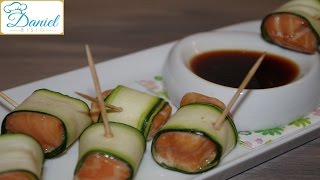 Fingerfood  Lachs Zucchini Spiesse  super easy    Folge 12 [upl. by Arraeis]