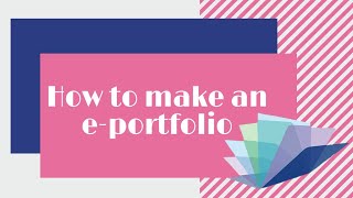 Easy tutorial on how to make an eportfolio [upl. by Lynnworth]