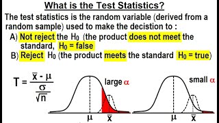 Statistics Ch 9 Hypothesis Testing 7 of 35 What is the Test Statistics [upl. by Emyaj592]