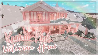 ROBLOX  Bloxburg Kawaii Pink Victorian Home  200k  Speedbuild  Tour  Screenies [upl. by Maida]