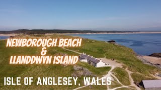 Newborough Beach amp Llanddwyn Island Isle of Anglesey Wales  Drone Footage [upl. by Ainos772]