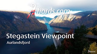 FJORDS NORWAY  Stegastein Viewpoint above the Aurlandsfjord [upl. by Arrahs]