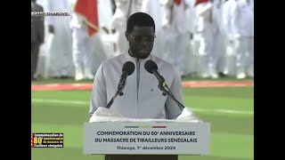 MASSACRE DE TIRAILLEURS  Le PR Bassirou Diomaye Faye appelle à la vérité et à la réconciliation [upl. by Yrekcaz387]