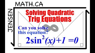 54 Solving Quadratic Trig Equations full lesson  MHF4U [upl. by Magnusson]