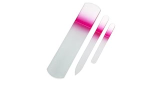 Czech ManiPedi Glass Nail File Trio Pink [upl. by Delos]