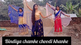 bindiya chamke choodi khanke full song danceNew danceeasy steps [upl. by Khosrow]