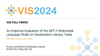 An Empirical Evaluation of the GPT4 Multimodal Language Model on Visualization Literacy Tasks  Fa [upl. by Feodore]